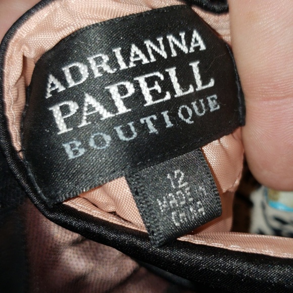 Adrianna Papell Boutique Pink Formal w/ black tule - Picture 8 of 8